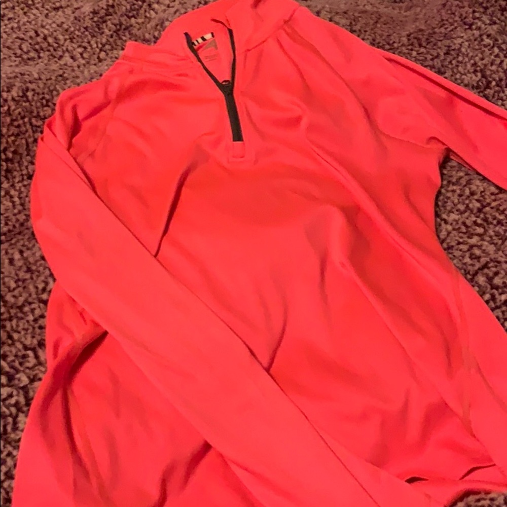 Hot pink half zip pullover
